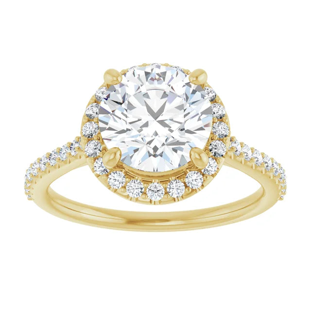Two-Tone Infinity Hidden Halo Engagement Ring