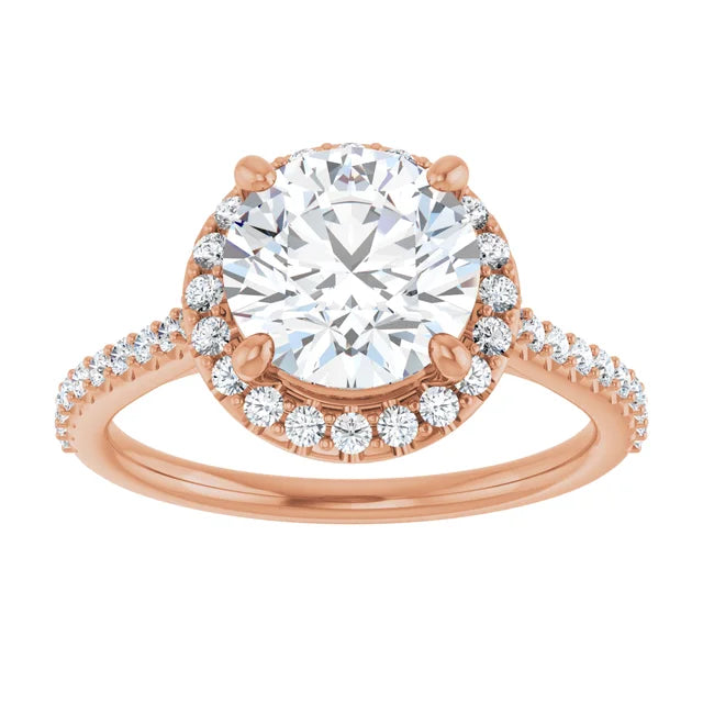 Two-Tone Infinity Hidden Halo Engagement Ring