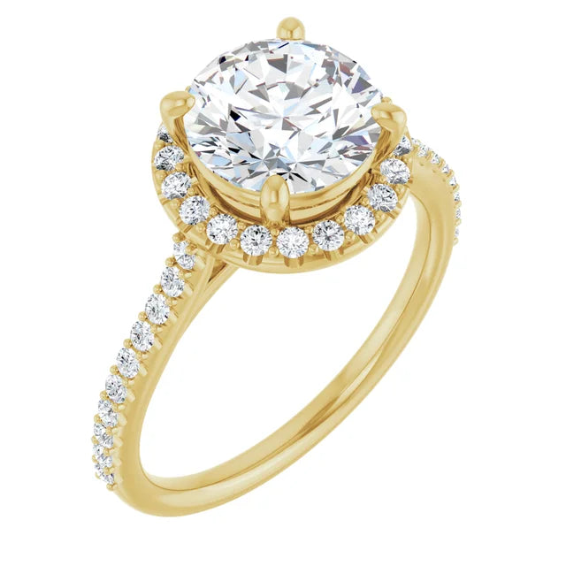 Two-Tone Infinity Hidden Halo Engagement Ring