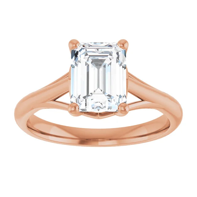 Emerald- Solitaire Engagement Ring