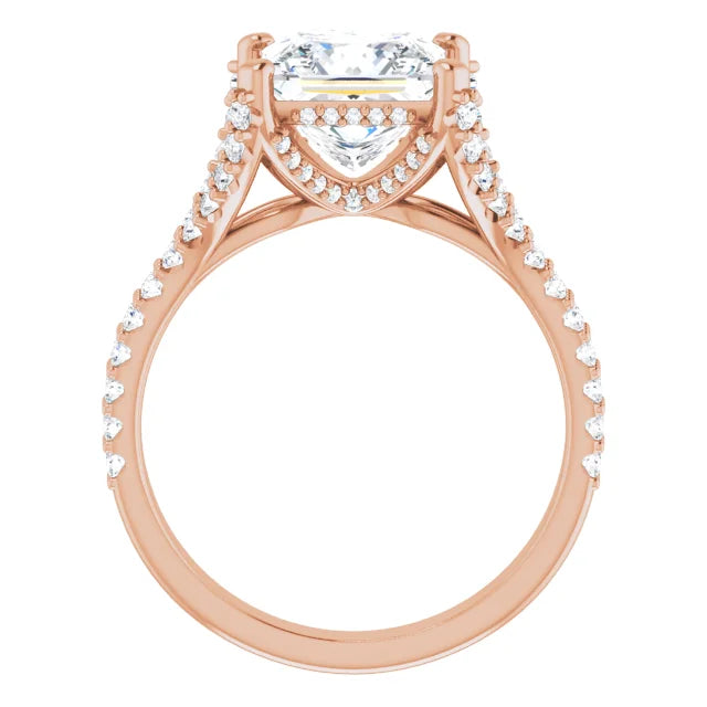 Princess Cut Split Engagement Ring