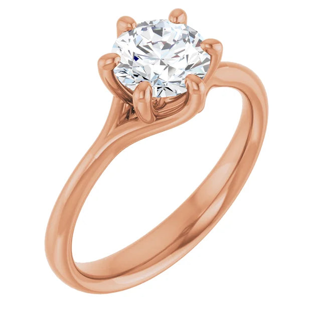 Round Solitaire- Twisted Mount