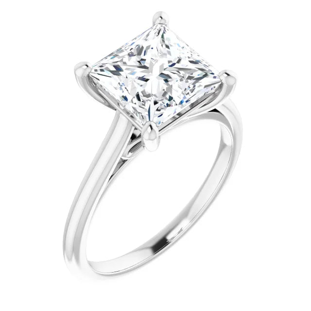 Solitaire Ring with Hidden Infinity