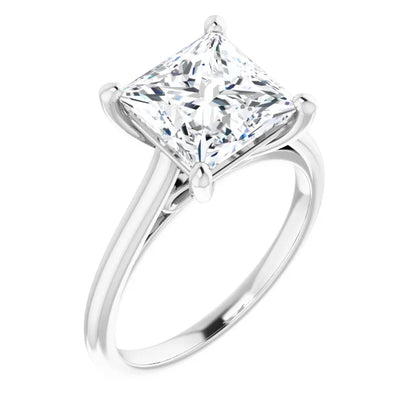 Solitaire Ring with Hidden Infinity