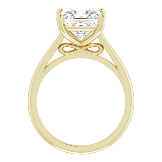 Solitaire Ring with Hidden Infinity