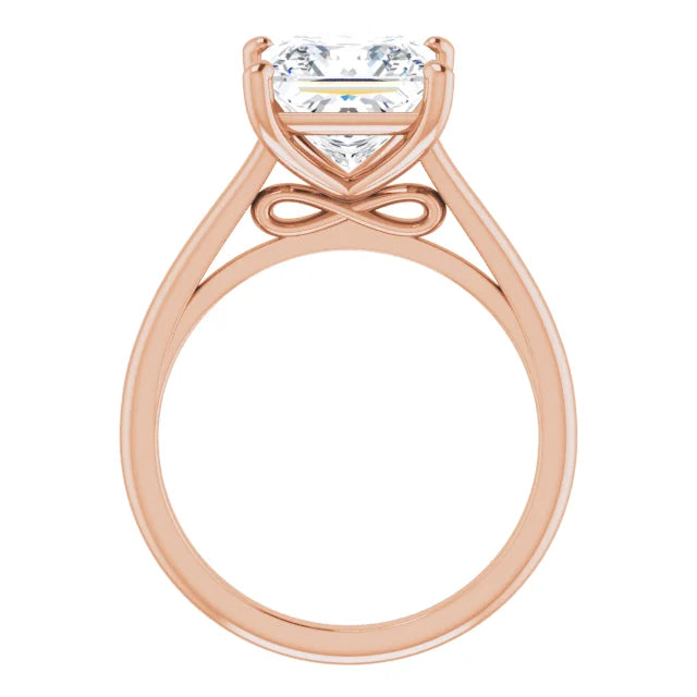 Solitaire Ring with Hidden Infinity