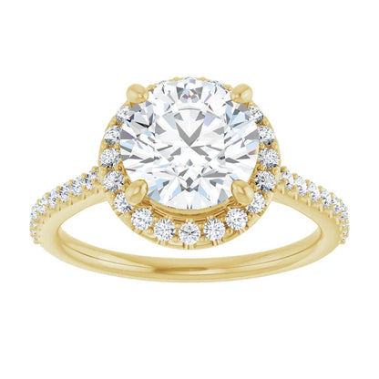 Two-Tone Infinity Hidden Halo Engagement Ring