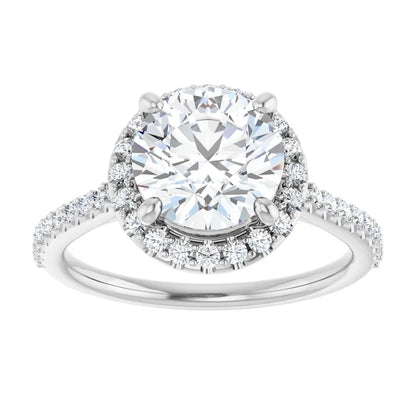 Two-Tone Infinity Hidden Halo Engagement Ring