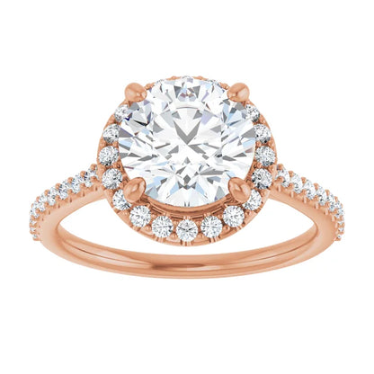 Two-Tone Infinity Hidden Halo Engagement Ring
