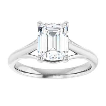 Emerald- Solitaire Engagement Ring