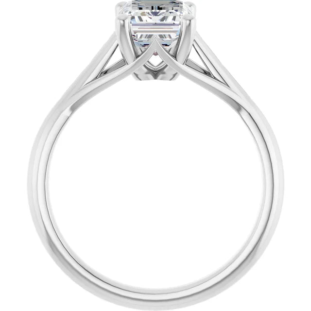 Emerald- Solitaire Engagement Ring