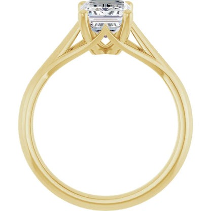 Emerald- Solitaire Engagement Ring