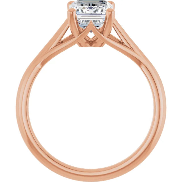 Emerald- Solitaire Engagement Ring