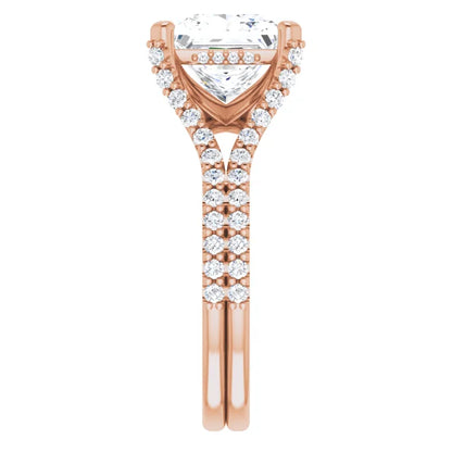 Princess Cut Split Engagement Ring