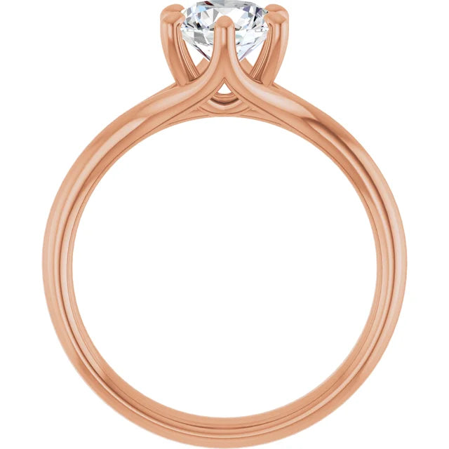 Round Solitaire- Twisted Mount