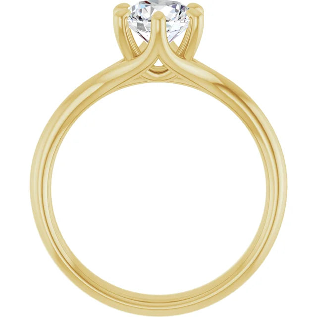 Round Solitaire- Twisted Mount