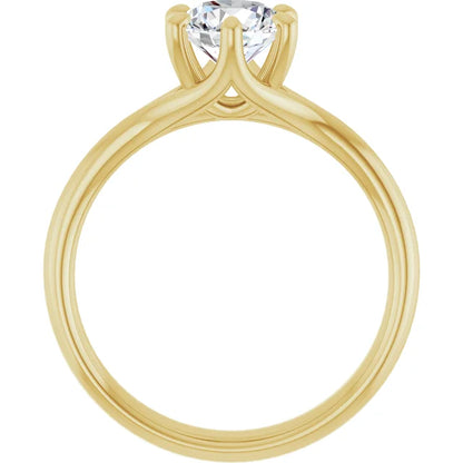 Round Solitaire- Twisted Mount