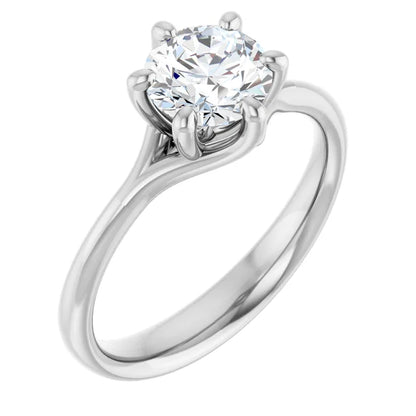 Round Solitaire- Twisted Mount