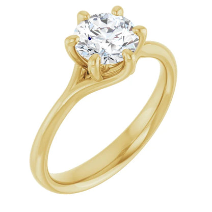 Round Solitaire- Twisted Mount