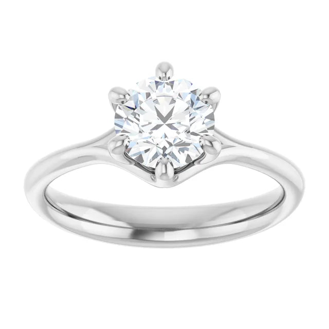 Round Solitaire- Twisted Mount