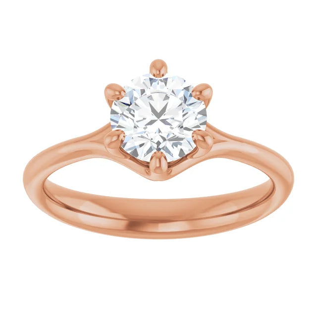 Round Solitaire- Twisted Mount