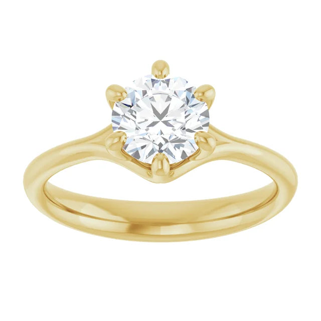 Round Solitaire- Twisted Mount