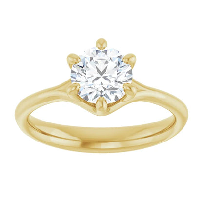 Round Solitaire- Twisted Mount