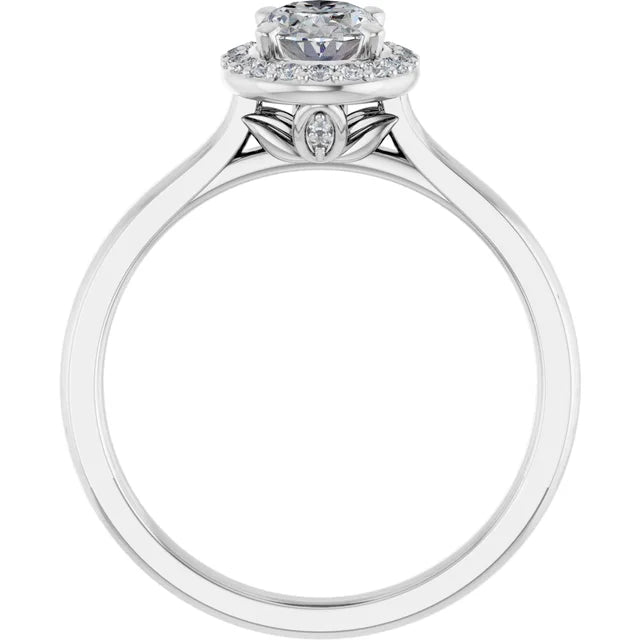 Oval Halo Engagement Ring