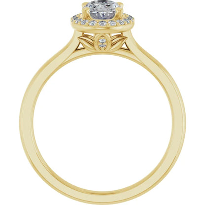 Oval Halo Engagement Ring