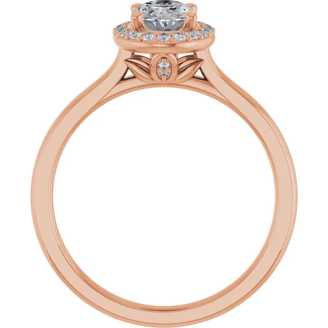 Oval Halo Engagement Ring