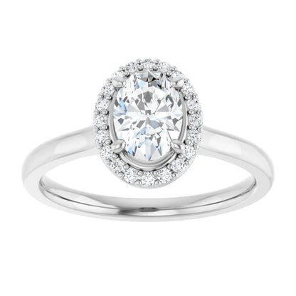 Oval Halo Engagement Ring