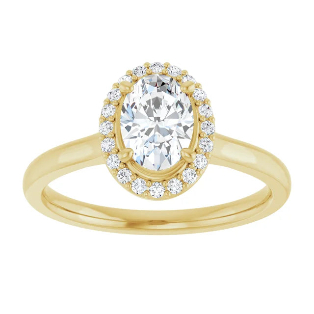 Oval Halo Engagement Ring