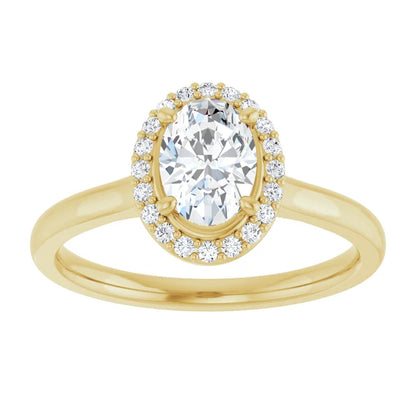 Oval Halo Engagement Ring