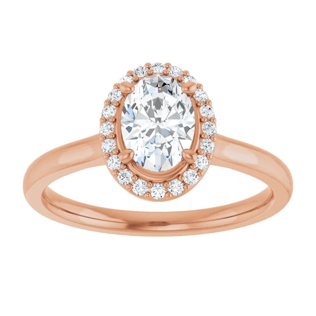 Oval Halo Engagement Ring