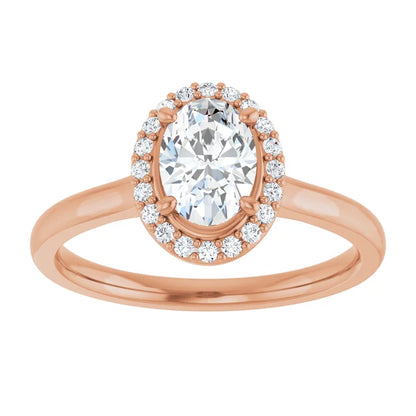 Oval Halo Engagement Ring